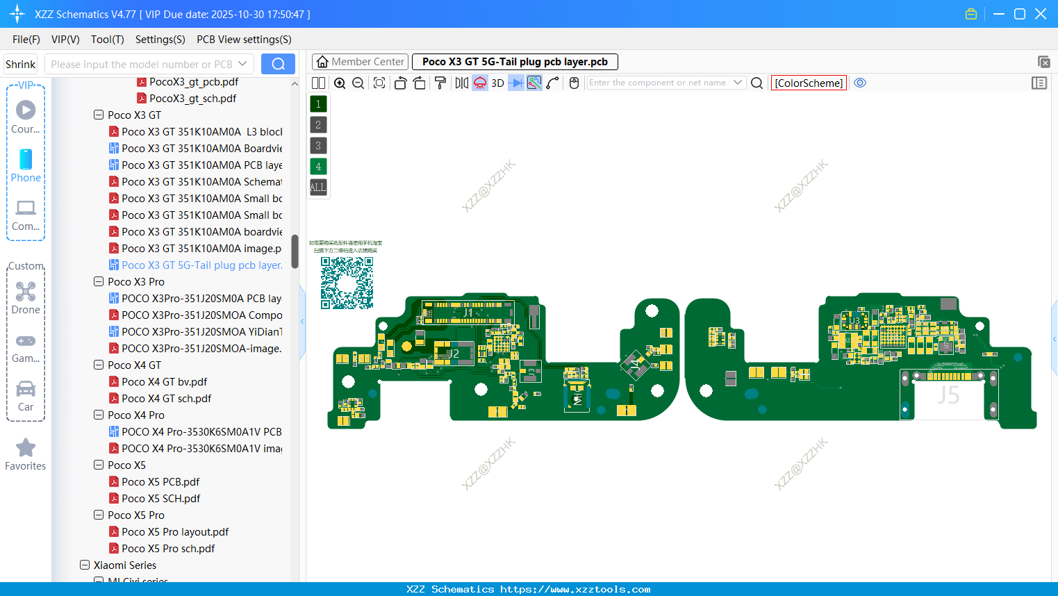 Xiaomi Poco X3 GT 5G-Tail Plug Pcb Layer